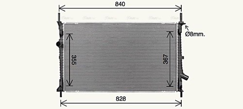 Ava coolant radiator fd2679 - ava,