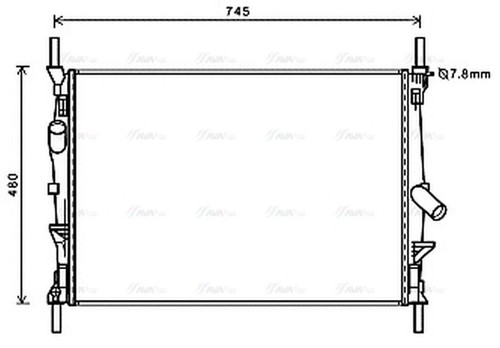 Ava coolant radiator fda2589 - ava,