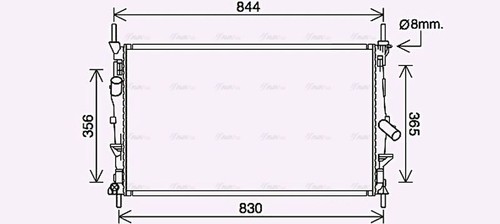 Ava coolant radiator - ava, fd2628